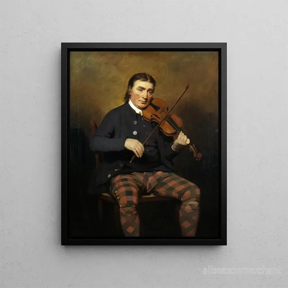 Målning Niel Gow (1727 – 1807), Violinist och kompositör – Sir Henry Raeburn | Konsttryck Målning Niel Gow (1727 – 1807), Violinist och kompositör – Sir Henry Raeburn | Konsttryck