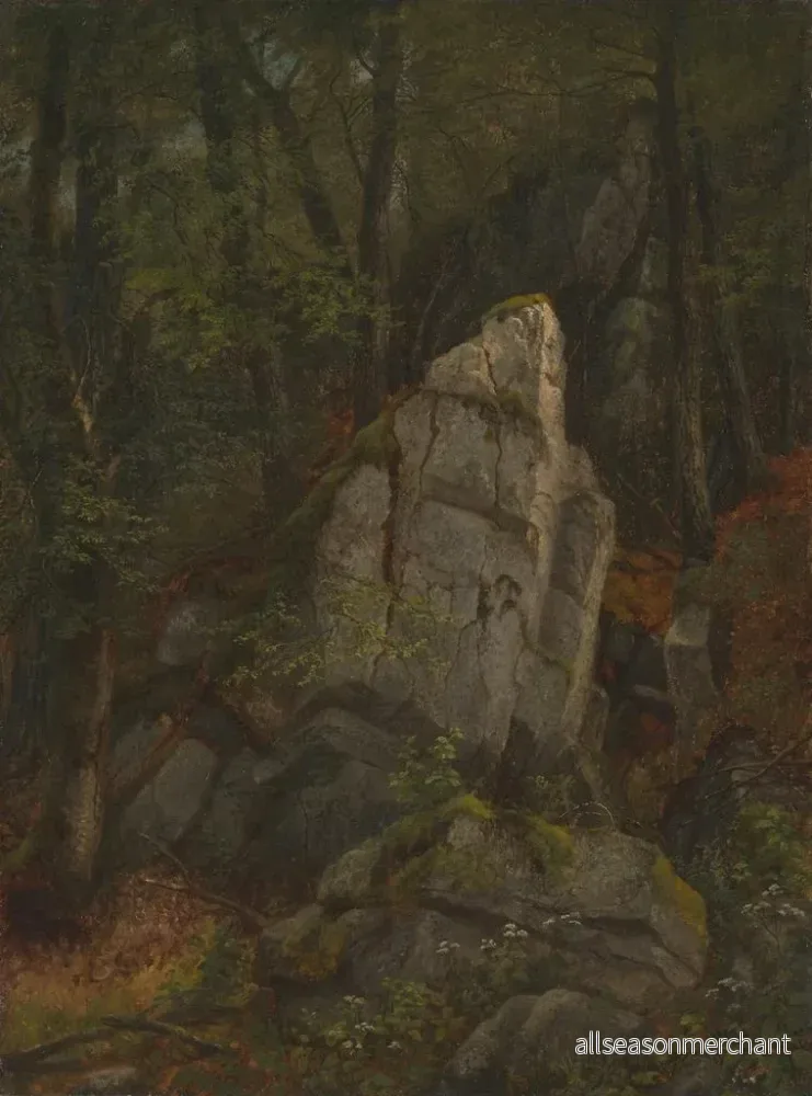 Målning Studie av bergformationerna i Pearson-ravinen - Asher Brown Durand - Bild 2