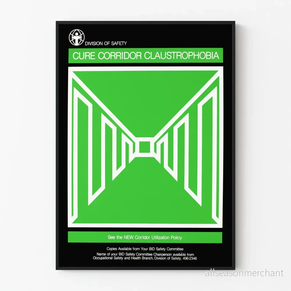 Grafisk poster Cure Corridor Claustrophobia för väggdekoration
