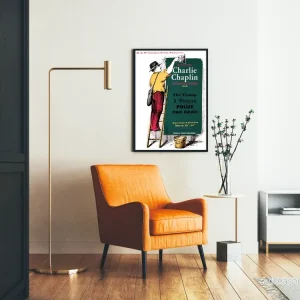 Vintageposter med fyra Charlie Chaplin-komedier 1915 - Bild 2