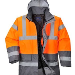 Portwest S467OGYL Hi-Vis tvåfärgad trafikjacka, vanlig, storlek stor, orange/grå 5036108245253 Portwest S467OGYL Hi-Vis tvåfärgad trafikjacka, vanlig, storlek stor, orange/grå 5036108245253