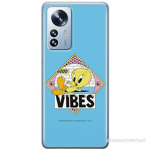 ERT GROUP mobiltelefonfodral för Xiaomi 12 / 12X originalt och officiellt licensierat Looney Tunes mönster Tweety 013 optimalt anpassad till formen på mobiltelefonen, fodral tillverkad av TPU plast 5905795094904