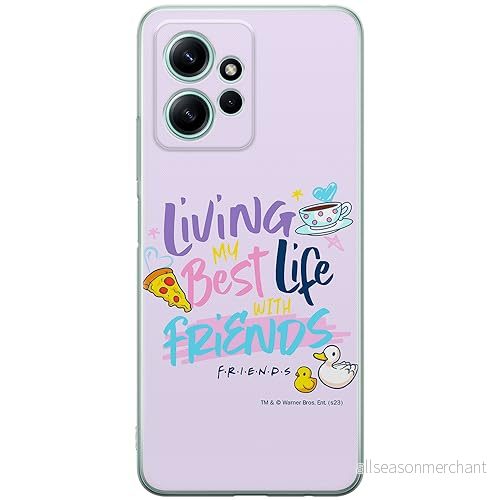 ERT GROUP mobiltelefonfodral för Xiaomi REDMI NOTE 12 4G originalt och officiellt licensierat Friends mönster 024 anpassad till formen på mobiltelefonen, fodral tillverkad av TPU plast 5905795062071