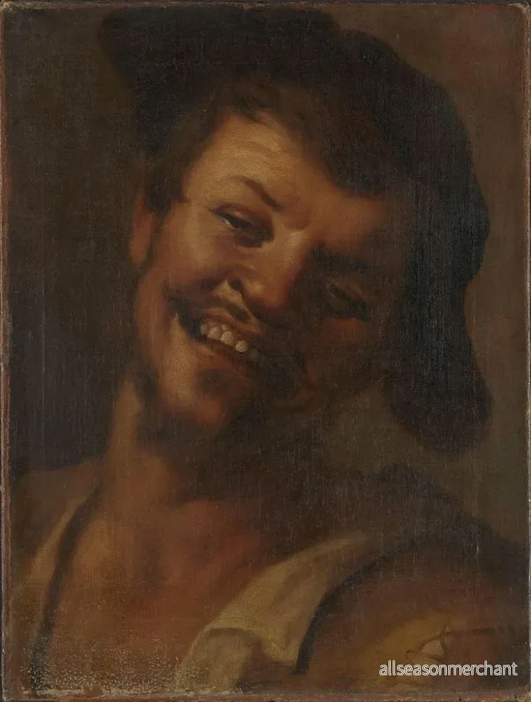 Målning Tête d'homme qui rit - Anonyme - Bild 2