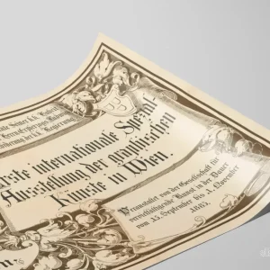 Vintageposter från den Internationella utställningen för grafisk konst i Wien 1883 - Bild 2