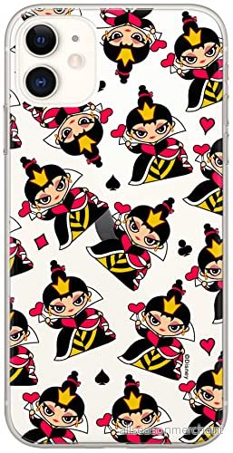 ERT GROUP mobiltelefonfodral för Iphone 11 originalt och officiellt licensierat Disney mönster Queen of Hearts 002 optimalt anpassad till formen på mobiltelefonen, gedeeltelijk transparant 5905131432742