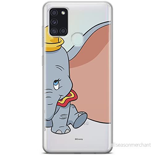 ERT GROUP mobiltelefonfodral för Samsung A21s originalt och officiellt licensierat Disney mönster Dumbo 007 optimalt anpassad till formen på mobiltelefonen, gedeeltelijk transparant 5903040255742