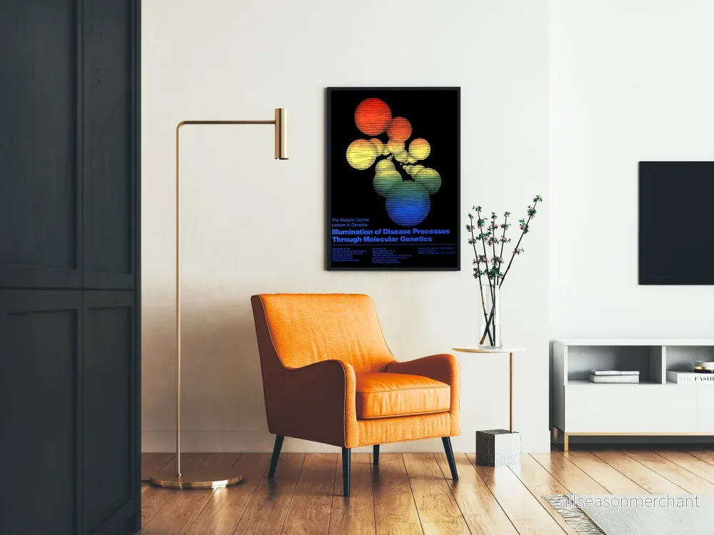 Vintage vetenskapsposter om molekylär genetik och sjukdomsprocesser - Bild 2