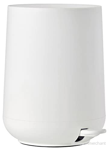 Zone Denmark Nova avfallsbehållare för badrummet, kosmetikbehållare, diameter 20,5 cm, höjd 23,5 kapacitet 3 liter, vit 5722003319730