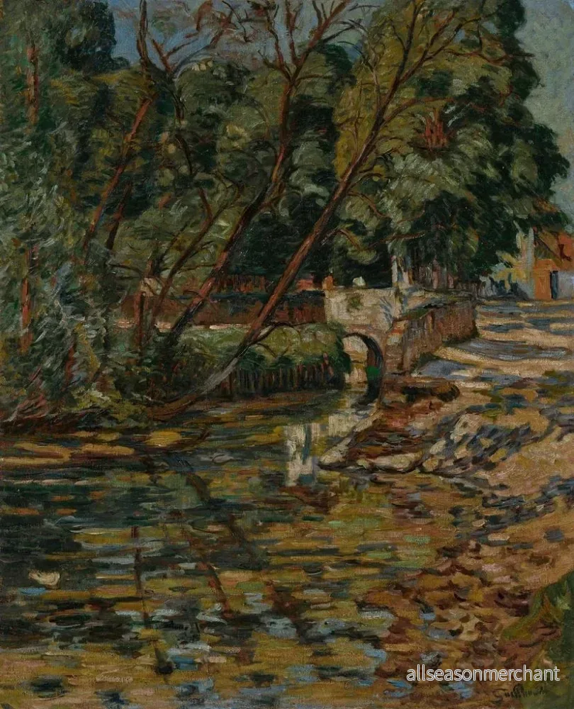 Målning Abreuvoir à Épinay - le - Breuil - Armand Guillaumin | Konsttryck - Bild 2