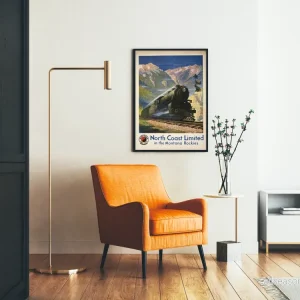 Vintageposter av North Coast Limited-tåget i Montana Rockies - Bild 2