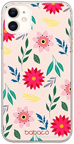 ERT GROUP mobiltelefonfodral för Apple Iphone 11 originalt och officiellt licensierat Babaco mönster Flowers 010 Vit optimalt anpassad till formen på mobiltelefonen, fodral tillverkad av TPU plast 5903932584509