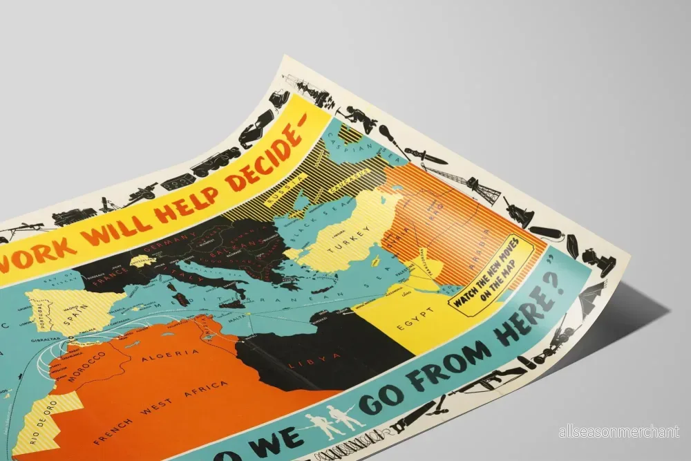 Väggposter med militärhistorisk karta - Vårt arbete hjälper till att avgöra - Bild 2