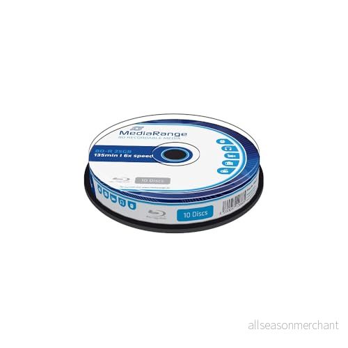 MediaRange BD R 25 GB 6 gånger skrivhastighet, 10 kakebox, MR499, Cake 4260057126665