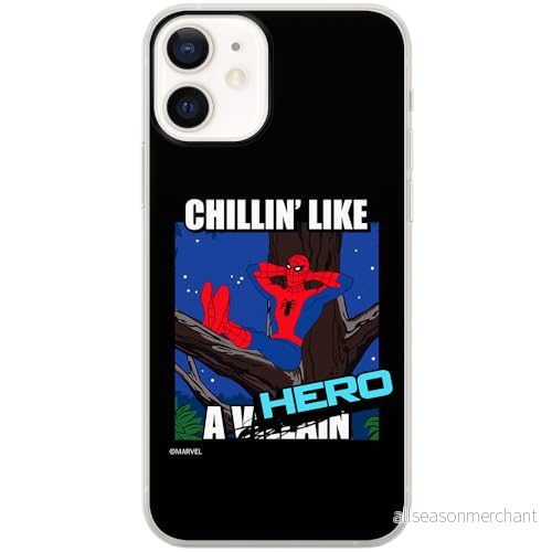 ERT GROUP mobiltelefonfodral för Iphone 12 Mini originalt och officiellt licensierat Marvel mönster Spider Man 033 optimalt anpassad till formen på mobiltelefonen, fodral tillverkad av TPU plast 5905795009410