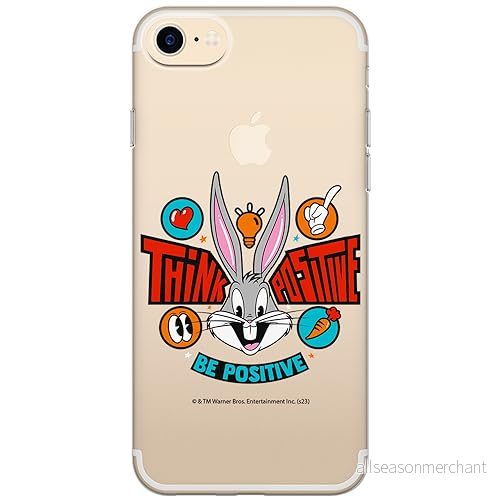 ERT GROUP mobiltelefonfodral för Iphone 7/8/ SE 2/ 3 originalt och officiellt licensierat Looney Tunes mönster Bugs 020 optimalt anpassad till formen på mobiltelefonen, gedeeltelijk transparant 5905795083847