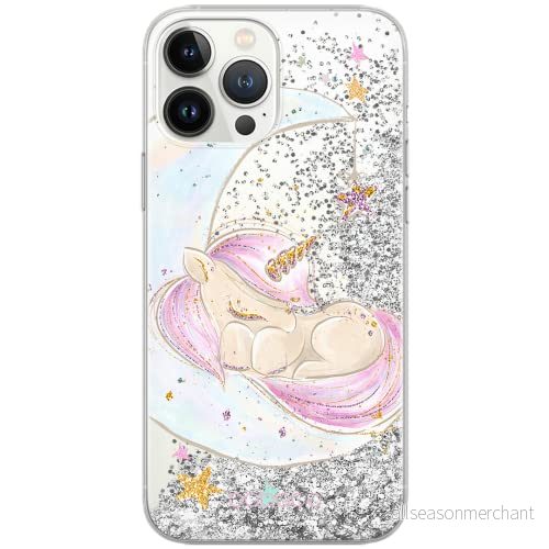 ERT GROUP mobiltelefonfodral för Apple Iphone 13 originalt och officiellt licensierat Babaco mönster Unicorn 003 Vit optimalt anpassad till formen på mobiltelefonen, med glitter overflow effekt 5904805327759