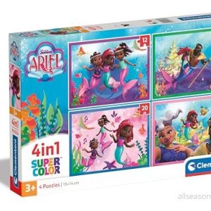 Clementoni Supercolor Pussel Disney Ariel 4 (12,16,20 och 24 stycken) Den lilla sjöjungfrun, barn 3 år, utvecklar kapacitet för observation, logik manualitet, tecknad film, tillverkad i 8005125215331 Clementoni Supercolor Pussel Disney Ariel 4 (12,16,20 och 24 stycken) Den lilla sjöjungfrun, barn 3 år, utvecklar kapacitet för observation, logik manualitet, tecknad film, tillverkad i 8005125215331