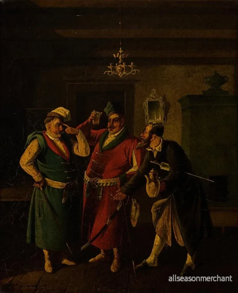 Målning Genre-scene - Aleksander Raczyński | Konsttryck - Bild 2