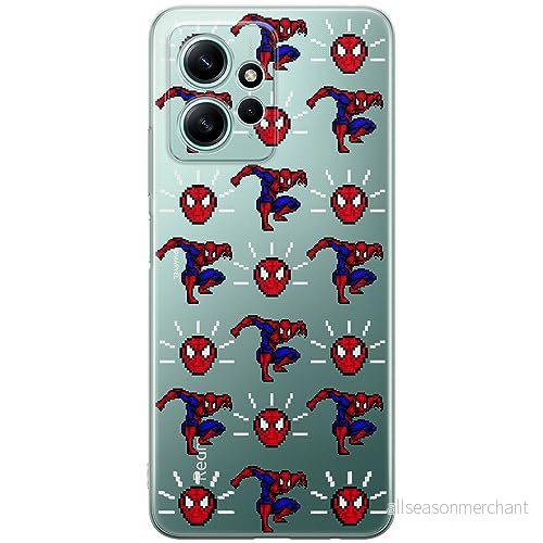 ERT GROUP mobiltelefonfodral för Xiaomi REDMI NOTE 12 4G originalt och officiellt licensierat Marvel mönster Spider Man 025 optimalt anpassad till formen på mobiltelefonen, gedeeltelijk transparant 5905795001674