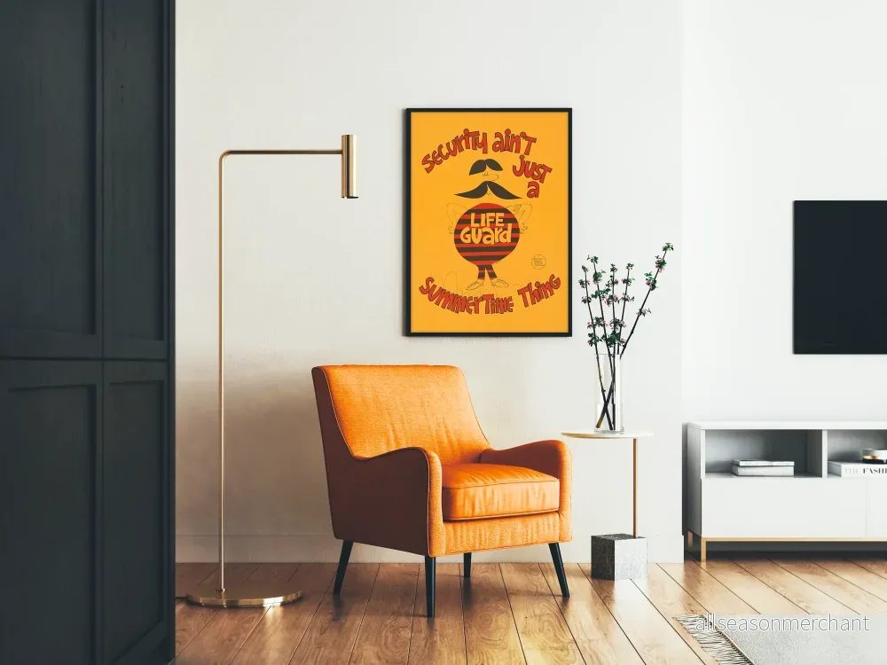 Vintageposter Lifeguard väggdekor för sommarens säkerhet - Bild 2