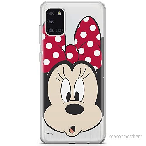 ERT GROUP mobiltelefonfodral för Samsung A31 originalt och officiellt licensierat Disney mönster Minnie 054 optimalt anpassad till formen på mobiltelefonen, gedeeltelijk transparant 5903040213711