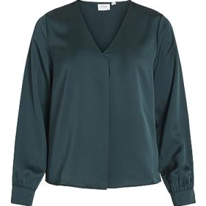 VILA Vneck Blus, Storlek: 42, Ponderosa pine 5715429529739