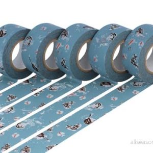 Classiky Set 5 självhäftande tejp maskeringstejp washi flickor Asagi blå 24mm.x15m. 4539745029008 Classiky Set 5 självhäftande tejp maskeringstejp washi flickor Asagi blå 24mm.x15m. 4539745029008