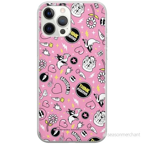 ERT GROUP mobiltelefonfodral för Iphone 12 PRO MAX originalt och officiellt licensierat Looney Tunes mönster 027 anpassad till formen på mobiltelefonen, fodral tillverkad av TPU plast 5905795132385