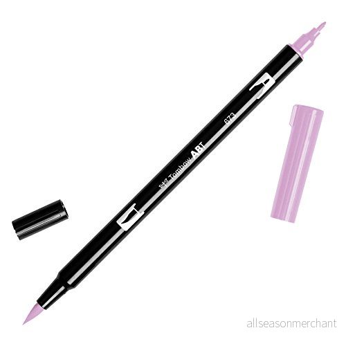 Tombow ABT 673 fiberpenna dubbel pensel penna med två spetsar, orchid, AB T673, orkidé 4901991901856