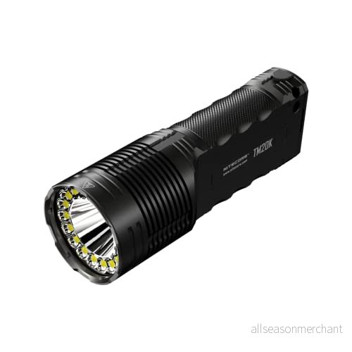 Nitecore strålkastare, TM20K inklusive batteri, hölster, max. 20 000 lumen, USB C uppladdningsbar, LED utomhu, svart 6952506407057