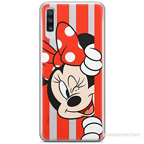 ERT GROUP mobiltelefonfodral för Samsung A70 originalt och officiellt licensierat Disney mönster Minnie 059 optimalt anpassad till formen på mobiltelefonen, gedeeltelijk transparant 5903537635750