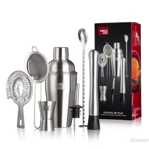 Vacu Vin Cocktail Set 7tlig, Barsked, Fyracentilitersmått, Muddlare, Maracas, Rostfritt stål, Kina, 525 g, 105 mm, 95 mm 8714793788916 Vacu Vin Cocktail Set 7tlig, Barsked, Fyracentilitersmått, Muddlare, Maracas, Rostfritt stål, Kina, 525 g, 105 mm, 95 mm 8714793788916