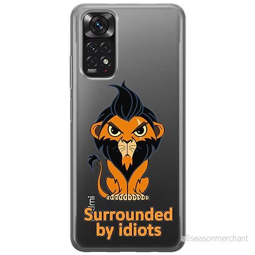 ERT GROUP mobiltelefonfodral för Xiaomi REDMI NOTE 11 4G/ 11S 4G originalt och officiellt licensierat Disney mönster Scar 001 anpassad till formen på mobiltelefonen, gedeeltelijk transparant 5905131440129