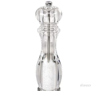 PEUGEOT Nancy manuell saltkvarn, klassisk slipgradinställning, höjd: 30 cm, akryl, transparent, 900830/SME 4006950012199 PEUGEOT Nancy manuell saltkvarn, klassisk slipgradinställning, höjd: 30 cm, akryl, transparent, 900830/SME 4006950012199