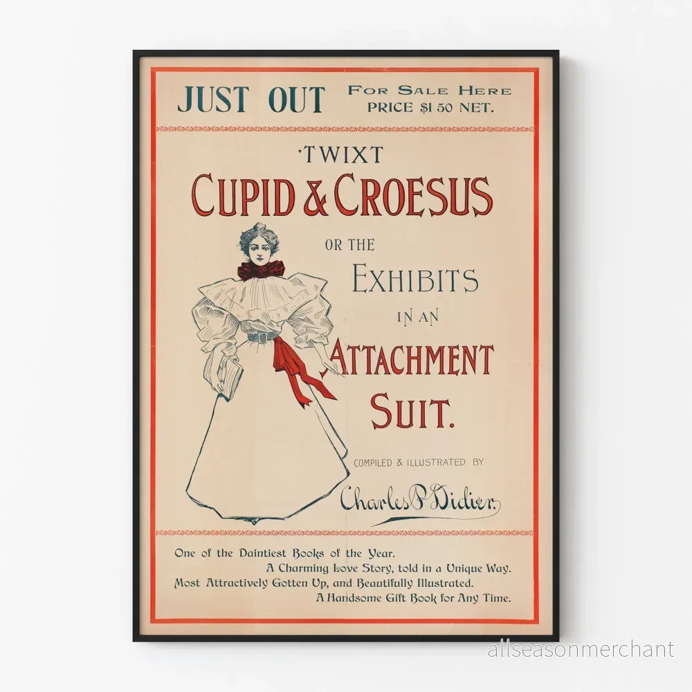 Vintageposter "Twixt Cupid & Croesus" av Charles P. Didier