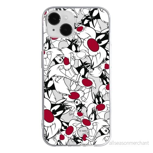 ERT GROUP mobiltelefonfodral för Apple Iphone 14 originalt och officiellt licensierat Looney Tunes mönster Sylvester 004 optimalt anpassad till formen på mobiltelefonen, gedeeltelijk transparant 5905131879295