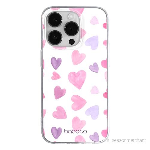 ERT GROUP mobiltelefonfodral för Apple Iphone 14 PRO originalt och officiellt licensierat Babaco mönster Hearts 005 optimalt anpassad till formen på mobiltelefonen, gedeeltelijk transparant 5905131917041