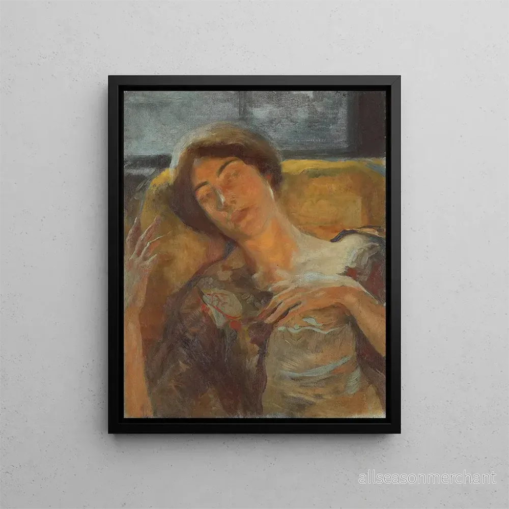 Målning Tête de femme – Albert Besnard | Konsttryck