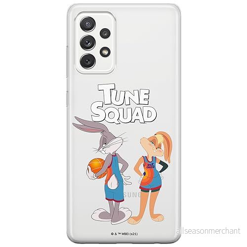 ERT GROUP mobiltelefonfodral för Samsung A52 5G / LTE 4G A52S originalt och officiellt licensierat Looney Tunes mönster Space Jam 022, gedeeltelijk transparant 5905511062781