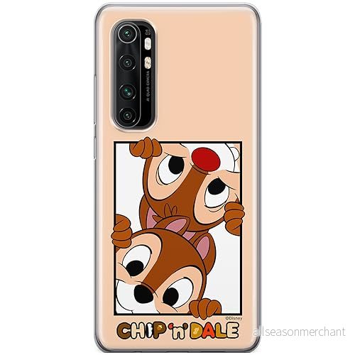 ERT GROUP mobiltelefonfodral för Xiaomi MI NOTE 10 Lite originalt och officiellt licensierat Disney mönster Chip & Dale 005 anpassad till formen på mobiltelefonen, fodral tillverkad av TPU plast 5905795022464