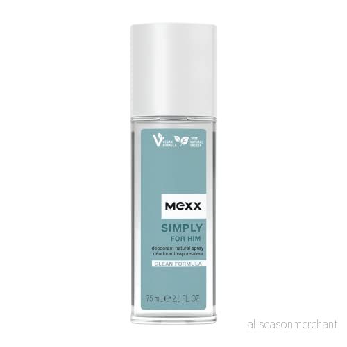 Mexx Simply For Him Deodorant in Glass 75 ml 3616302937172