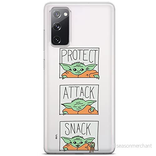 ERT GROUP mobiltelefonfodral för Samsung S20 FE / 5G originalt och officiellt licensierat Star Wars mönster Baby Yoda 009 anpassad till formen på mobiltelefonen, gedeeltelijk transparant 5903932409970