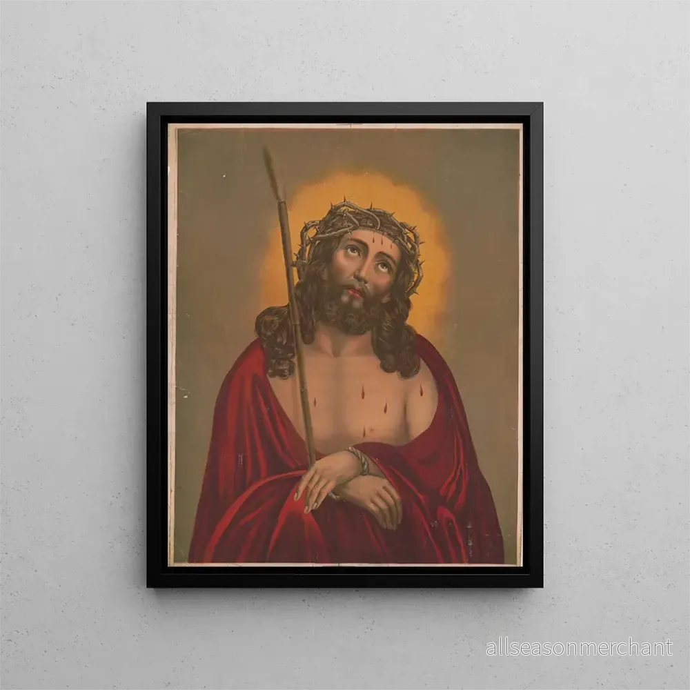 Målning av Jesus Kristus med en törnekrona – Anonym | Konsttryck