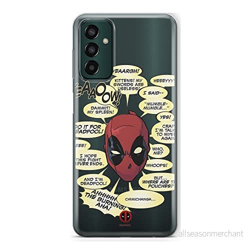 ERT GROUP mobiltelefonfodral för Samsung M13 4G originalt och officiellt licensierat Marvel mönster Deadpool 008 optimalt anpassad till formen på mobiltelefonen, gedeeltelijk transparant 5905511323844