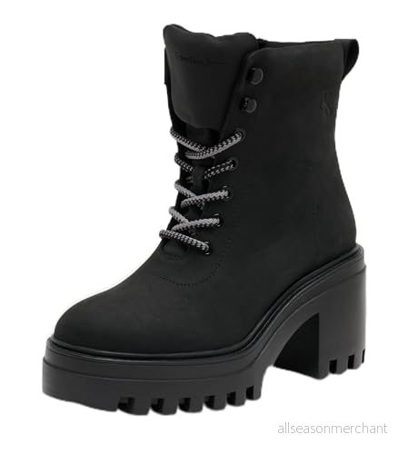 Calvin Klein Jeans Chunky Heeled ZIP BOOT Platåstövletter, Storlek: 37, Triple black Skinn 8720639475445