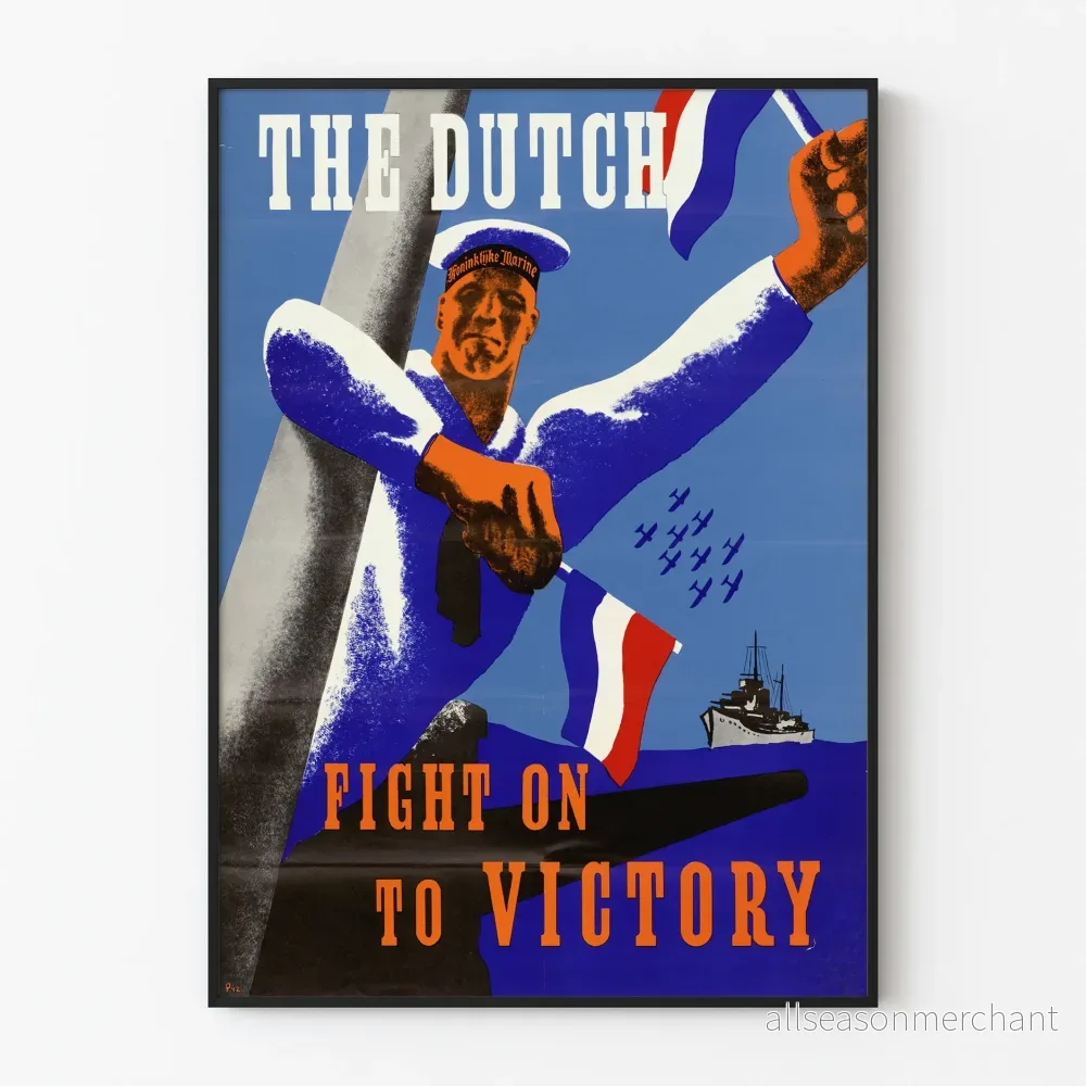 Vintageposter The Dutch Fight On To Victory