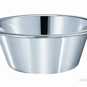 RÖSLE Konisk skål, högkvalitativ rostfri skål för tillagning och förvaring av mat, gastronomistorlek, stor mängd, 18/10 rostfritt stål, diskmaskinssäker, 35 cm, silverfärger 4004293158352