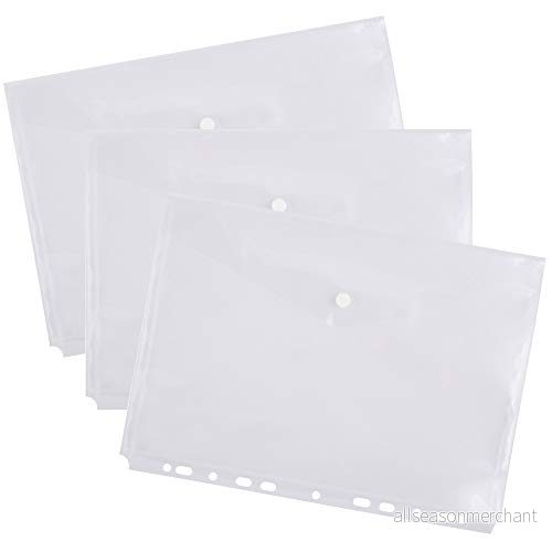 D.RECT 9146 dokumentmapp plånböcker för arkivering med tryckknapp och eurohål PP A4 transparent vit 10 stycken 5902308702769