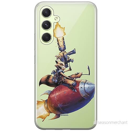 ERT GROUP mobiltelefonfodral för Samsung A54 5G originalt och officiellt licensierat Marvel mönster Rocket 007 optimalt anpassad till formen på mobiltelefonen, gedeeltelijk transparant 5905511794811